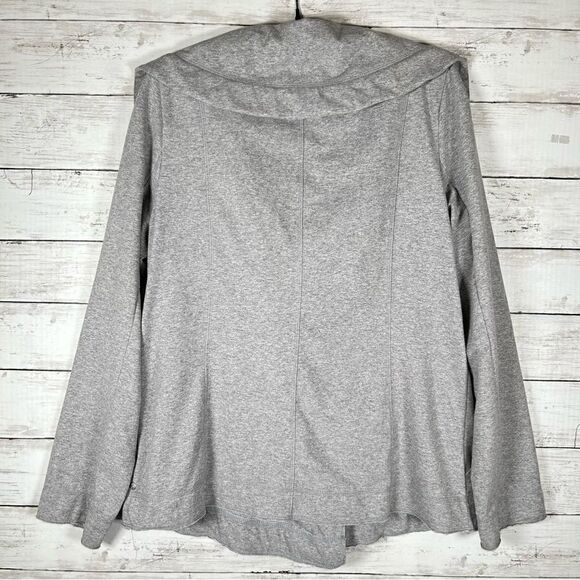 Neon Buddha Heathered Grey Cotton Blend Button Front Stretch Jacket Size S - Picture 3 of 7